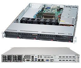 Серверная платформа Rack 1U 1P Supermicro SYS-5019S-WR