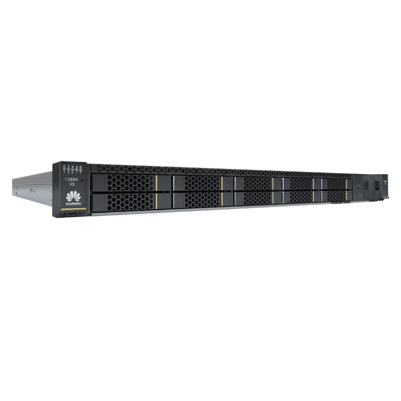 Стоечный сервер Huawei FusionServer RH1288 V5 8HD, 1U, 2*GE, 2*10GE Electrical Ports,1*Xeon Bronze 3106 (1.7GHz/8C/11MB) CPU, 1*16GB Mem, SR130 (RAID0,1,1E,10), 2*550W, 1*16X Raser, Static Rail Kit